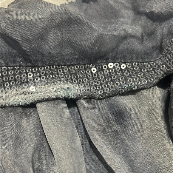 Made in Italy Hand Dyed Sleeveless Silk Blouse Lightweight With Sequins - Picture 6 of 7